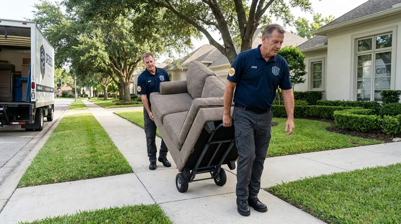Local residential moving crew loading furniture in Plains, MT